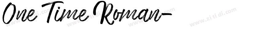 One Time Roman字体转换